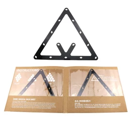 ITROLLE Magic Ball Rack 6PCS Billiard Triangle Magic Rack Sheet with Pool Table Marker Dots Pool Table Ball Holder