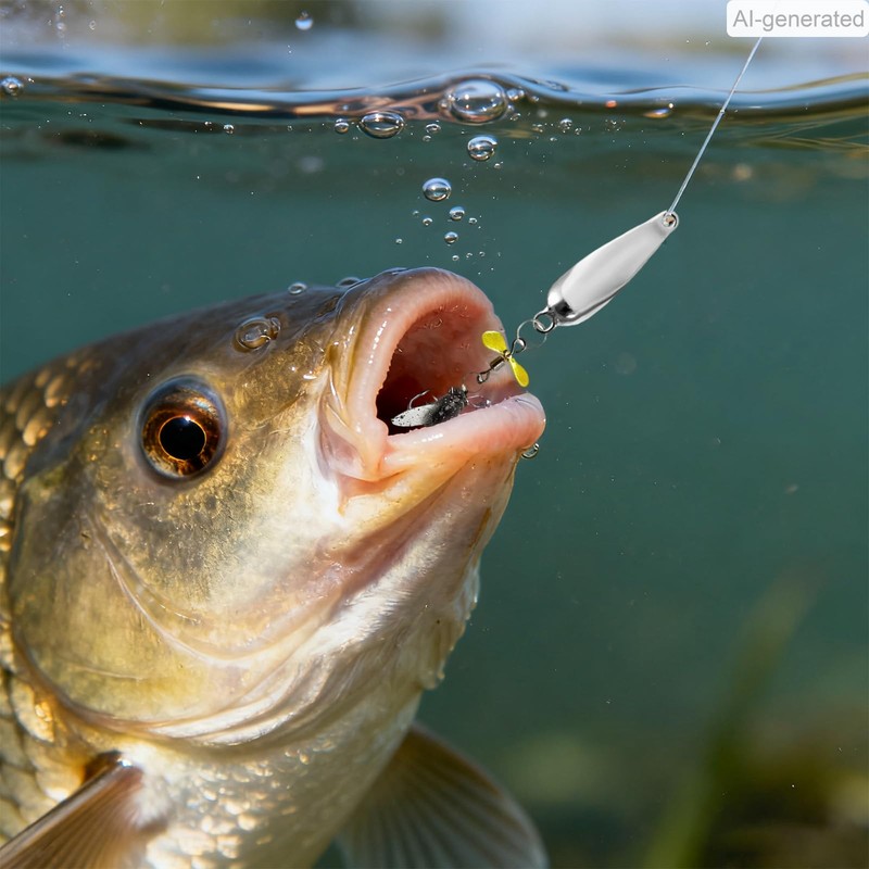 Metal Propeller Fishing Lure for Catching Fish - 5pcs Set,