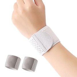 JIMAMIJI Wrist Support, For Sports, Thin, Arm Support, Left and Right Use, Pack of 2 (Gray)