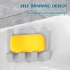 Coipdfty Self Draining Soap Dish,Silicone Suction Cup Soap Holder, Bathroom