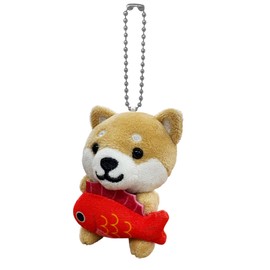 LamPlanning Series - 9 Traveling Mameshiba Key Holder, Mascot, Ball Chain, Back Charm, Cute, Fluffy, Dog, Shiba Inu, Mameshiba, Healing, Braun