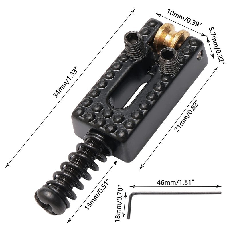 Unxuey Guitar Tremolo Saddles, 6 Pcs Electric Guitar Roller Bridge