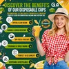 G4GADGET 100x 180ml Clear Plastic Disposable Cups – Durable Drinkware
