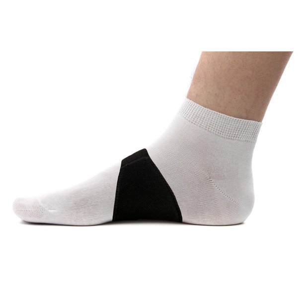 FlexaMed Neoprene Adjustable Arch Supports for Flat Feet and Plantar Fasciitis - Pair (Large)