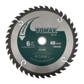TOMAX 6-1/2-Inch 40 Tooth ATB Finishing Saw Blade with 5/8-Inch DMK Arbor