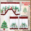 Frienda Christmas Kitchen Curtains Window Curtains and Valance Set Snowman