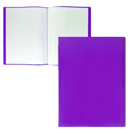 RAYLU PAPER - A4 Folder with Clear Sleeves 100% Biodegradable Polypropylene 10 Clear Document Sleeves for Home and Office (A4, 10 Pockets, Purple)