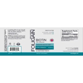 Foligain Biotina Rápida Disolución 10,000mcg 60 Tabletas                                                                                              