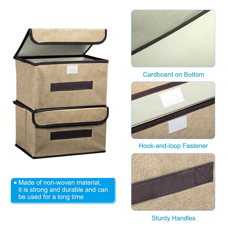PATIKIL Fabric Collapsible Storage Bin 10.2 x 7.5 x 6.3
