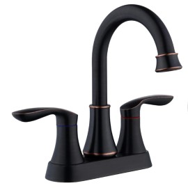 USA Local Stock 4 Inch Hot Cold Double Handle Deck Mounted Bathroom Washbasin Faucet Ceramic Disc Valve Core Durable AlloyColor: Dumb black bh-single tap, Surface Finishing: General