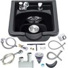 Toriexon Shampoo Bowl for Salons, Black ABS Plastic Shampoo Sink