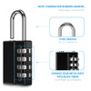 (Newest Version) 4 Pack Combination Padlock, 4 Digit Resettable Security