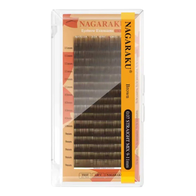 Extensiones De Cejas Nagaraku 0.07 Straight Mix 9 - 11mm