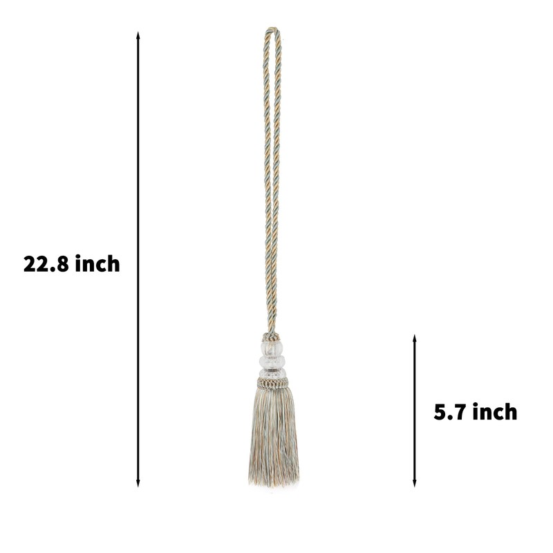 HedongHexi 4 Pack Curtain Tiebacks with Tassel, Outdoor Elegant Decorative