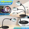 10X 30X Magnifying Glass with Light and Stand, 72 LED