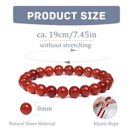 GUSXPPD 8 mm stretch bracelet made of real natural stone beads, natural stone bracelet, gemstone bracelet, women's pearl bracelet for Mother's Day, birthday, Valentine's Day, Christmas gifts, Stone