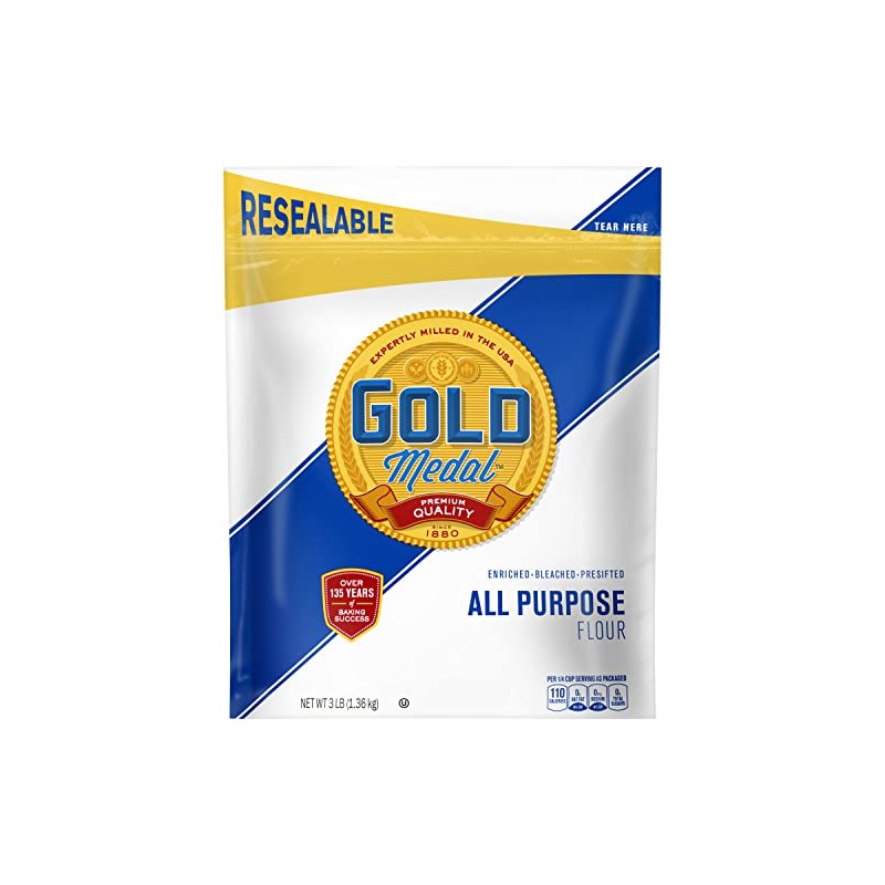 Gold Medal All Purpose Flour, Baking Flour, 3 lb Resealable