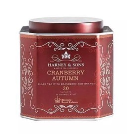 Harney & Sons HRP CRANBERRY AUTUMN Black Tea 30 ct Sachet Tin
