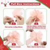 Large Pull Bows, 6 Inches Pink Christmas Bows, 8 PCS