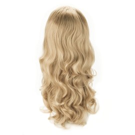 Bombshell Hair Extensions 3/4 Half Head Hair Piece 24 inches Heat Resistant Synthetic Long Curly Thick Wig (M18 LIGHT WARM BLONDE)