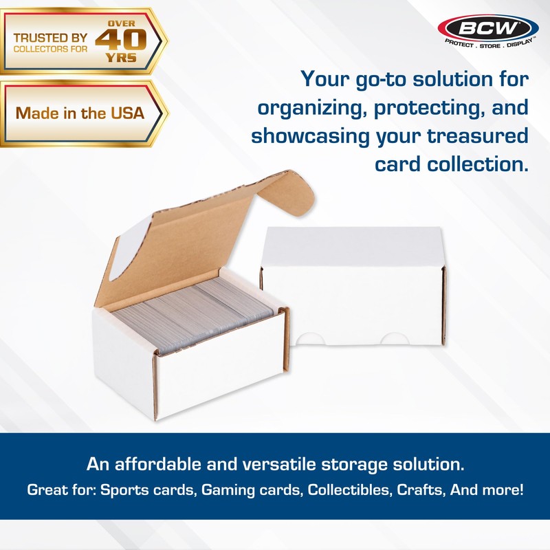 BCW 300 Count Trading Card Storage Box | Cardboard Organizer