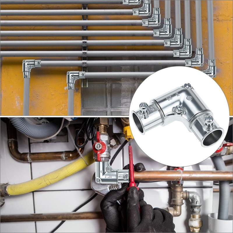 QWORK 1/2 Inch EMT Conduit Fittings Inside Corner Pull Elbow,