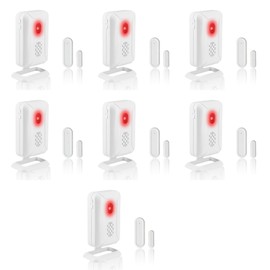 GREENCYCLE Wireless Door Open Sensor Ligh,Entry Door Chime for Business,Door Chime,Anti-Theft Alert,36 Chimes, 4 Adjustable Volume Mute Mode, Suitable for Home, Store, Depot,7PK