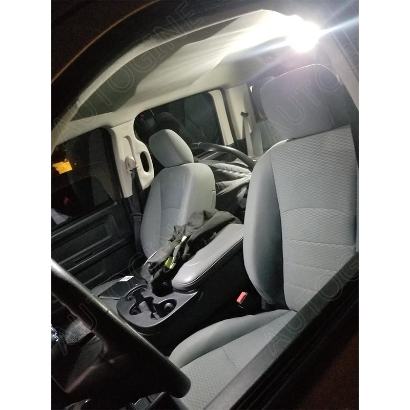 AUTOGINE 12 Piece White Interior LED Lights Kit for Dodge