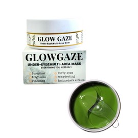 GlowGaze Gold-Infused Under Eye & Multi Area Mask - Reduces Puffiness and dark circles, Smoothens Fine Lines, Brightens Skin – Hydrating Collagen & Aloe Vera for Radiant Eyes and Face