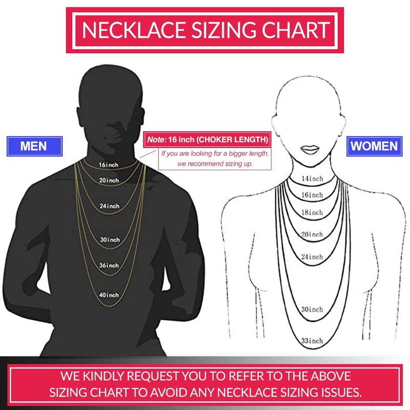 Emesly Solid Miami Cuban Link Chain Gold/Silver Necklace (16, 18,