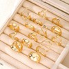 15Pcs Stackable Melting Gold Twisted Knuckle Ring Set for Women