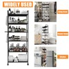Seadasyoon 6 Tier 10in Slim Rolling Storage Cart with Handle,