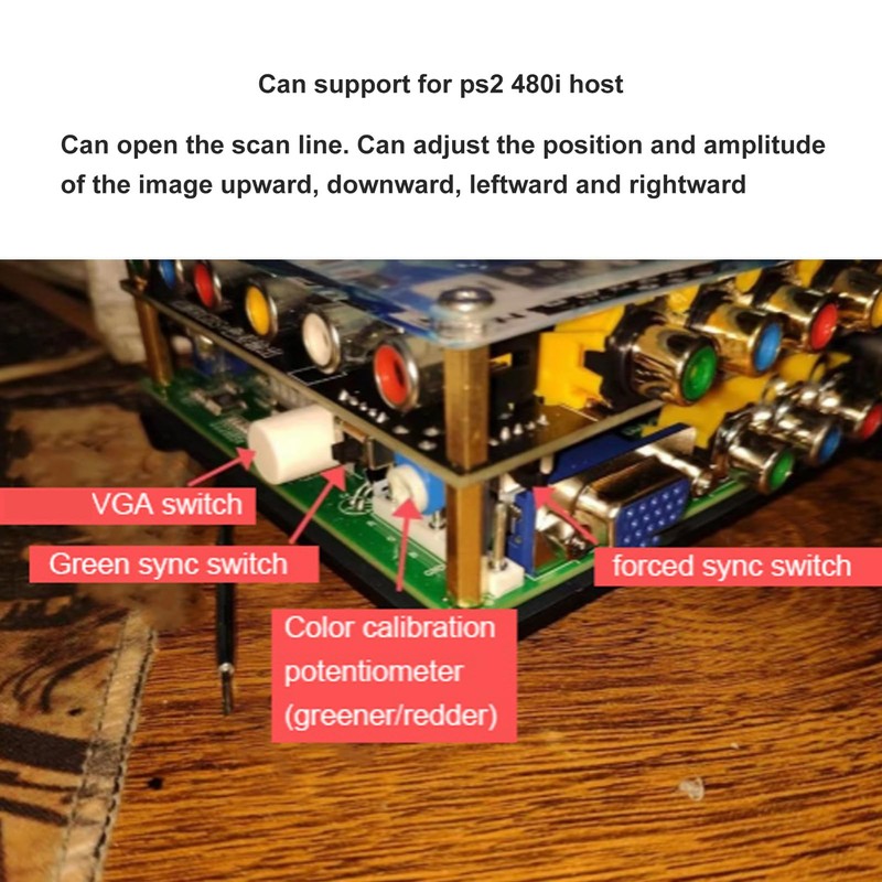 DC5V LCD GBSC Converter 3 Output VGA RCA High Definition