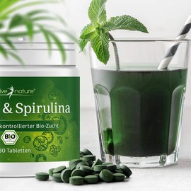 Spirulina Chlorella Pellets - 480 Algae Tablets - 100% Natural Organic Spirulina and Chlorella - 2 Superfoods Combined - For Approx. 1-2 Months