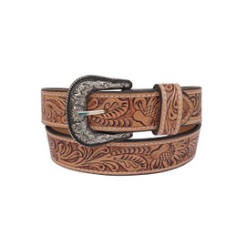 Affilare Kids Or Young Adults Western Belt Tooled Hand Finished Genuine Leather Belt For Girls and Boys 40IS005-26