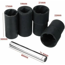 Unbranded 1/2" Twist Socket Drive Wheel Lug Nut Damaged,Stripp