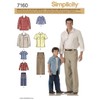 Simplicity Sewing Pattern 7160 A Boys and Men's Shirt Sizes