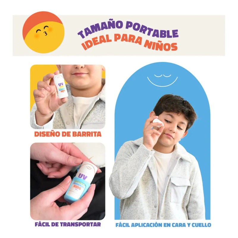 Protector Solar Mineral En Barra Uv Zero Para Niños Fps