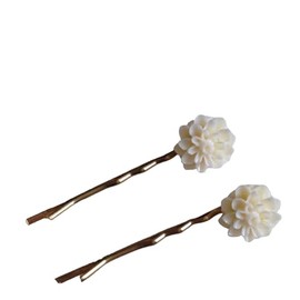 Gold Flower Rose Hair pins - set of 2 - bridal hair - woodland wedding
