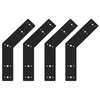 Andorm 4pack 10x3 135 Degree Black Flat Mending Plates for