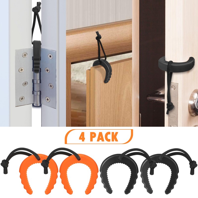 Crosize 4 Pack First Responder Door Stops, Door Jam for