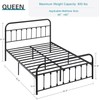 VECELO Queen Metal Platform Bed Frame with Headboard, Heavy Duty