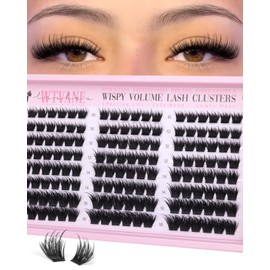 Fluffy Lash Clusters Wispy Eyelash Clusters Lashes Extensions Volume Eyelashes Clusters 10-16 MM Cluster Eyelash Extensions D Curl Individual Lashes Thin Band Soft Comfty Wear for Party Date