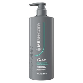 Dove Men+Care - Champú 2 en 1 + acondicionador 1 unidad de defensa contra la caspa para hidratar el cabello y el cuero cabelludo, con piritiona de zin