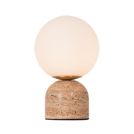 Skyblaze Modern Marble Table Lamp with Frosted Glass Shade Cute Desk Lamp
