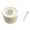 Rubber Door Stops/Wall Protectors with Screws (Heavy Duty (34mm) White)