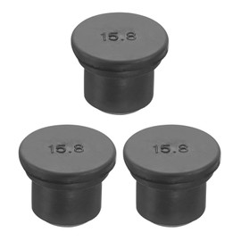 sourcing map Rubber Solid Plug Soft Flexible Stopper for 15-16mm Hole Black 3Pcs
