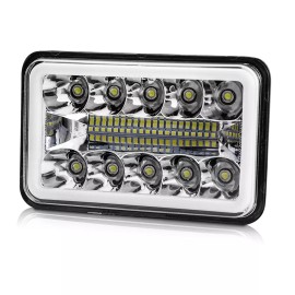 BraveWAY DOT 4x6'' LED Headlights For Kenworth T800 Freightliner FLD120 Peterbilt 379 378