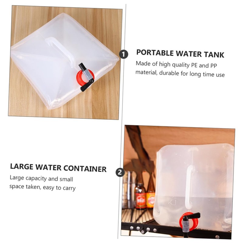 WOONEKY Camping Containers Water Dispenser 15l Portable Water Gallon Tank