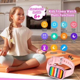 JOYELE Smart Watch for Kids, Fitness Tracker Watch Boy Girl Teens with 20 Sport Modes, Pedometer, Sleep Monitor, Kids Watch Birthday Gifts Toy Gift for Girls Boys 6-16 (Pink)